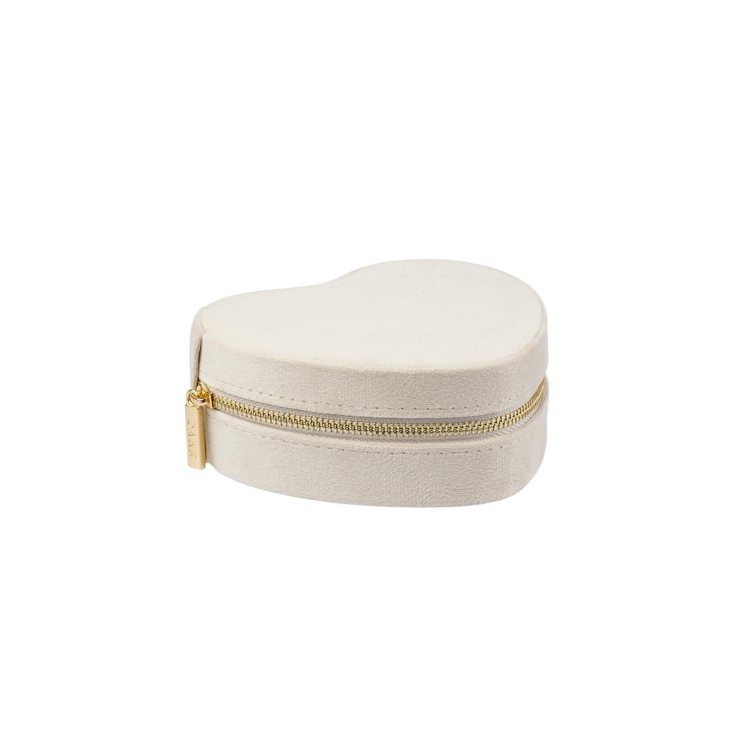 Velvet heart jewellery box - novalieshop