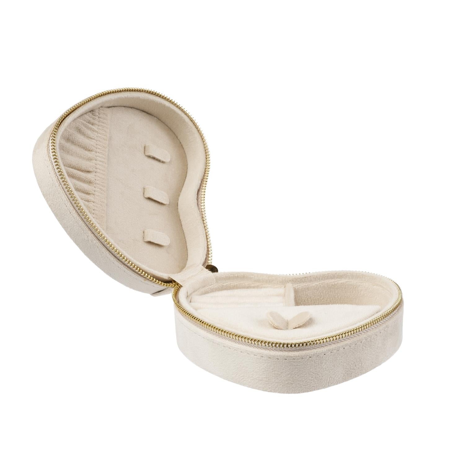 Velvet heart jewellery box - novalieshop