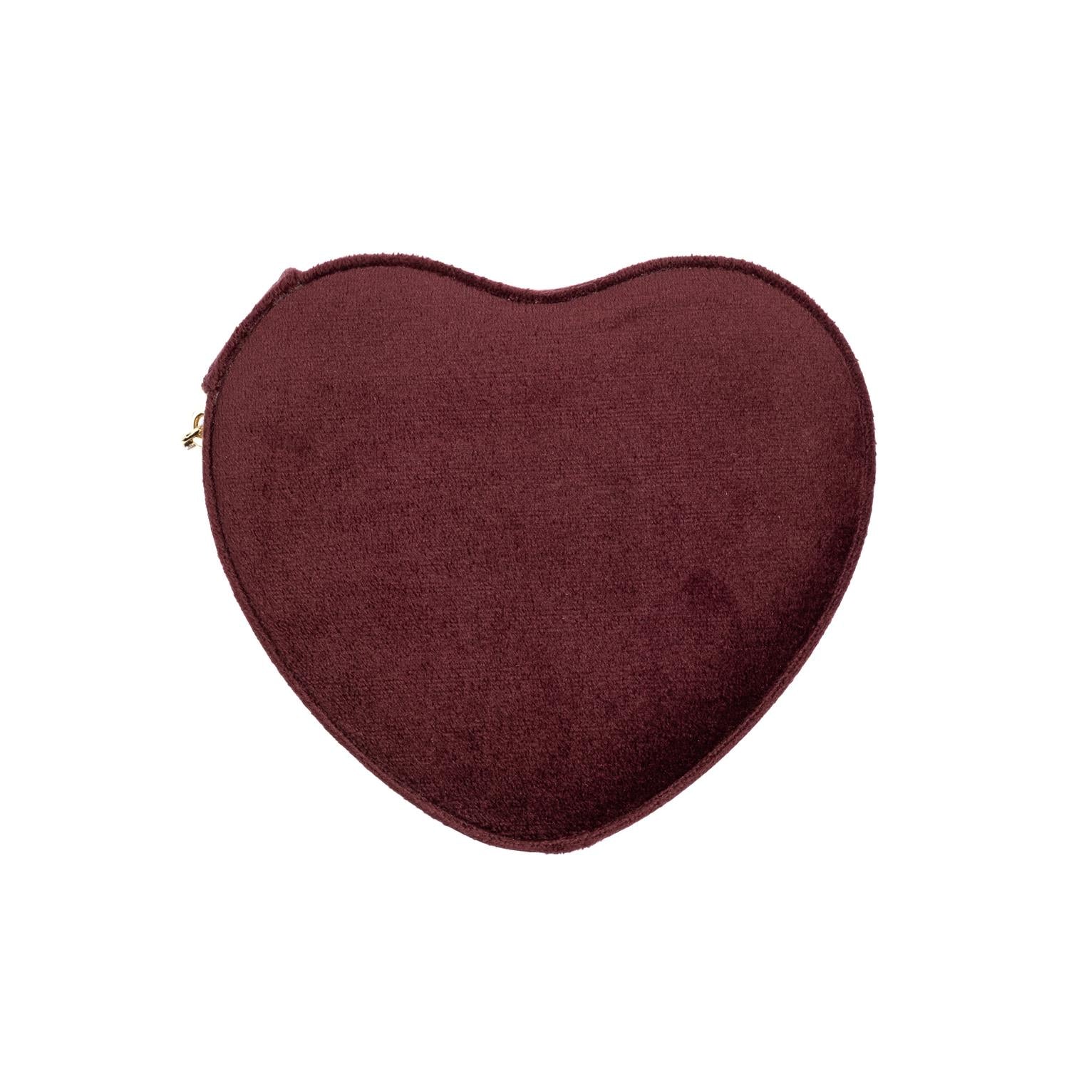 Velvet heart jewellery box - novalieshop