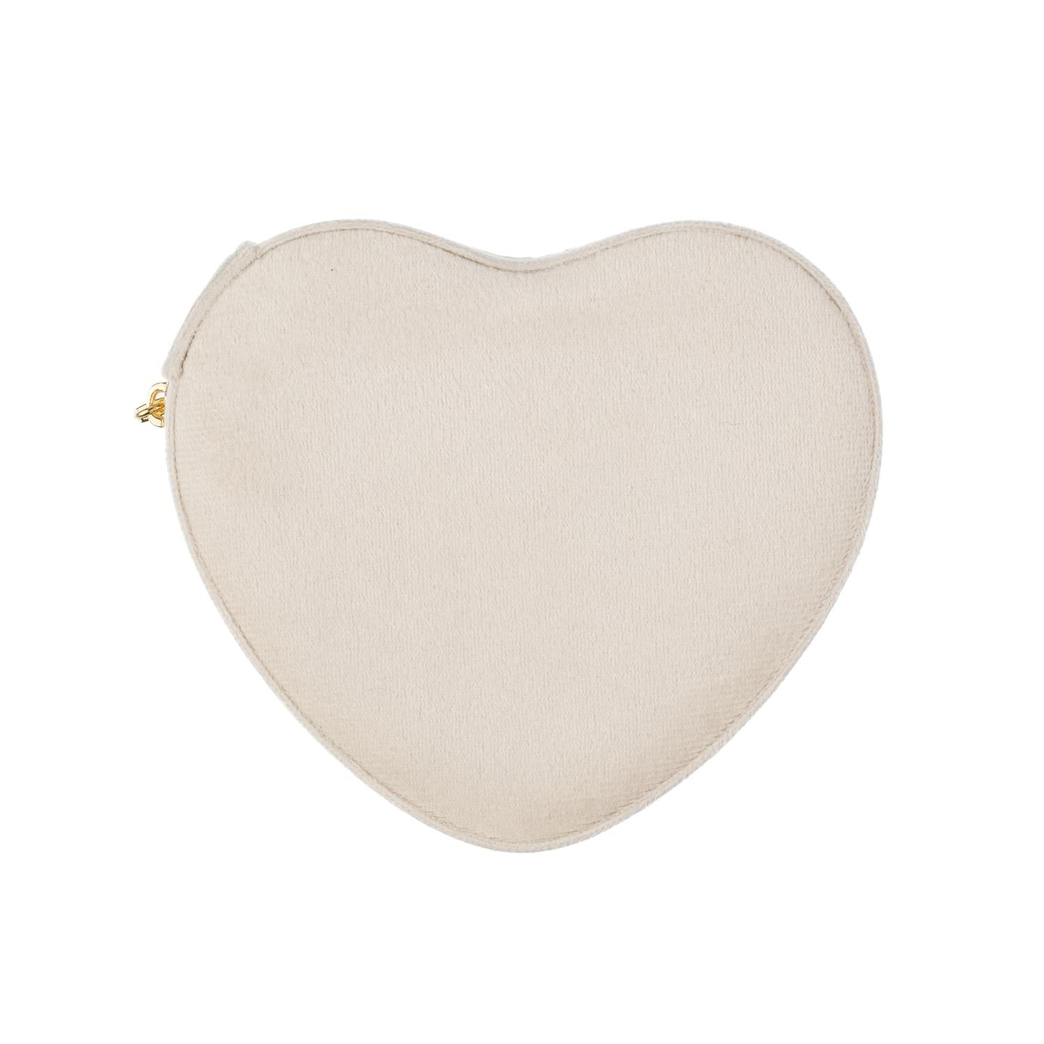 Velvet heart jewellery box - novalieshop